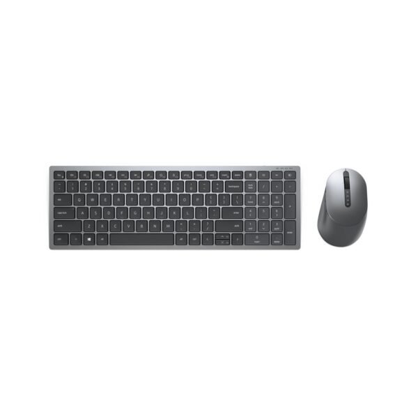 Km7120W Keyboard Mouse  Included Rf Wireless +  Bluetooth Azerty Belgian Grey, Titanium