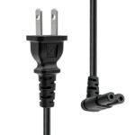 Power Cord US type A to  angled C7 2M Black