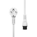 Power Cord Schuko Angled to  C5 2M White