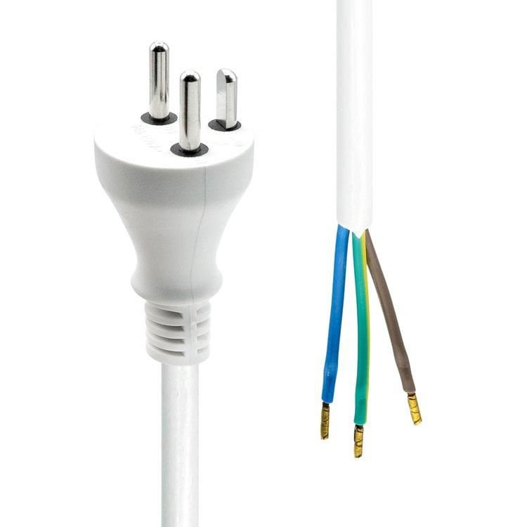 Img_31731633.jpg Power Cord Denmark to Open End 2M White - Image 1