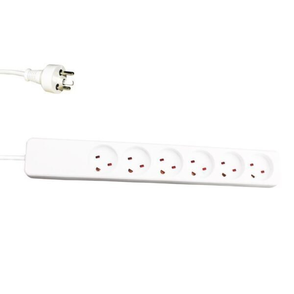 Plast Power Strip 6-way EDB  Outlet, 3m White
