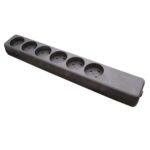 Plast Power Strip 6-way EDB  Outlet. Black