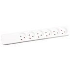 Plast Power Strip 6-way EDB  Outlet. White