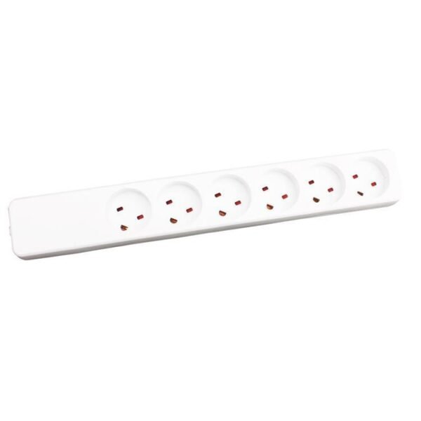 Plast Power Strip 6-way EDB  Outlet. White
