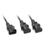 2M C14 To 2X C13 Y Extension  Cable