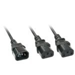 2M C14 To 2X C13 Y Extension  Cable