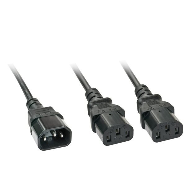 2M C14 To 2X C13 Y Extension  Cable