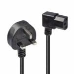 1M Uk 3 Pin To Right Angled  Iec C13