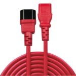 1M C14 To C13 Extension  Cable, Red - Image 2