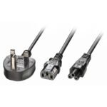 2.5M Uk 3 Pin Plug To 1X C13  & 1X C5