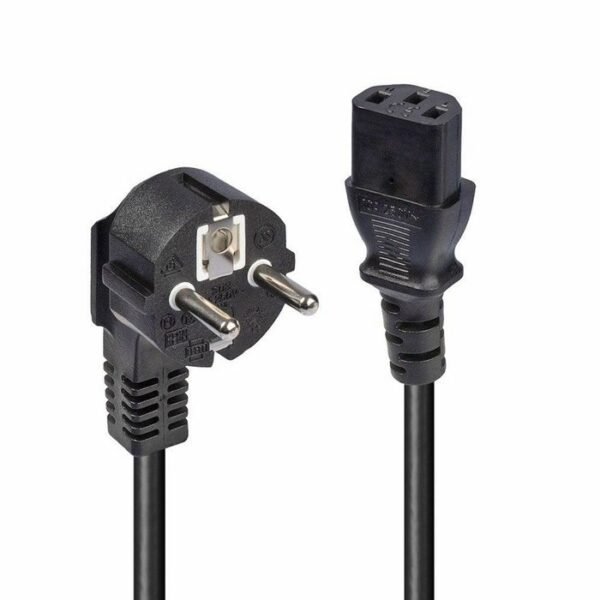 3M Schuko 2 Pin Plug To Iec  C13 Power Cable, Black