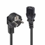 3M Schuko 2 Pin Plug To Iec  C13 Power Cable, Black