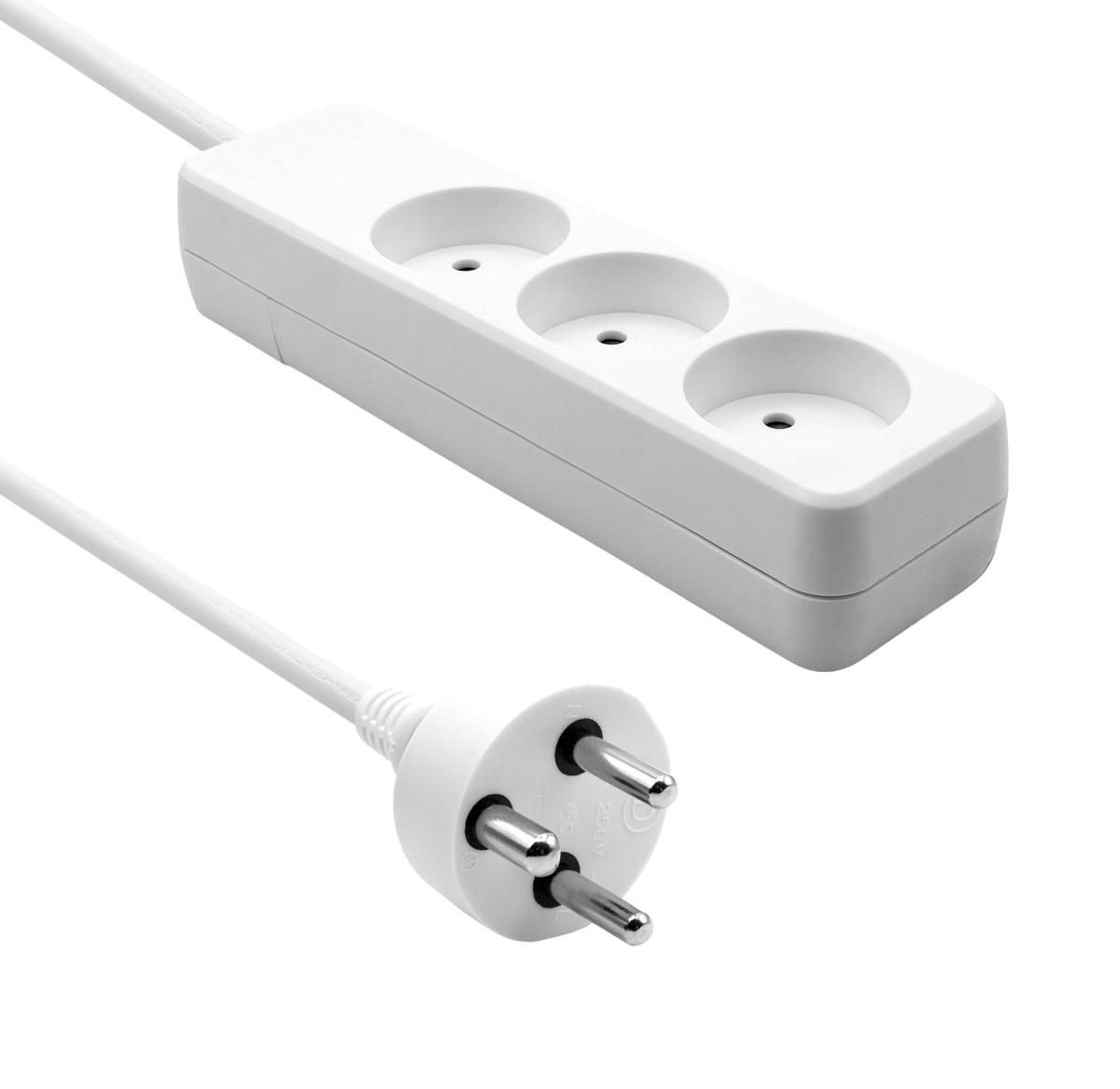 Img_32106704.jpg Danish Power Strip 3-way 4M White - Image 1