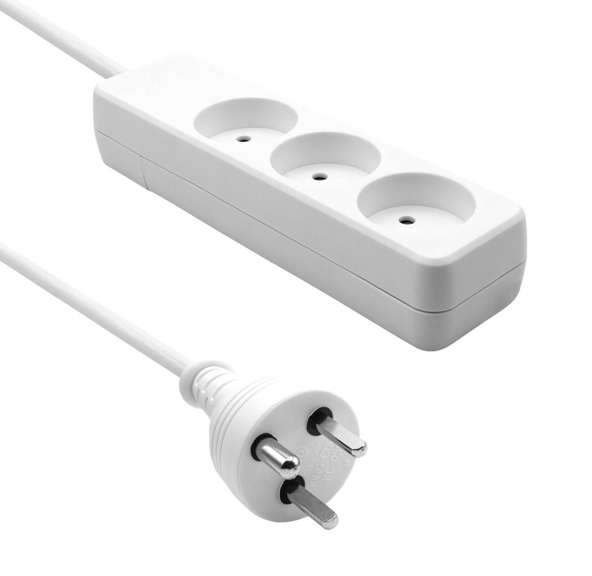 Img_32106739.jpg Danish Power Strip 3-way 5M EDB plug White - Image 1