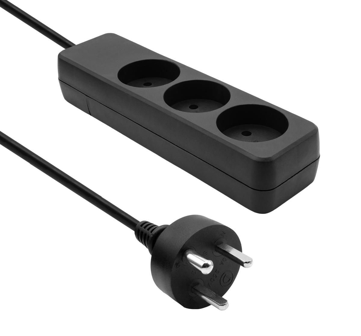 Img_32106749.jpg Danish Power Strip 3-way 15M EDB Plug Black - Image 1