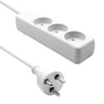 Danish EDB Power Strip 3-way  1M White