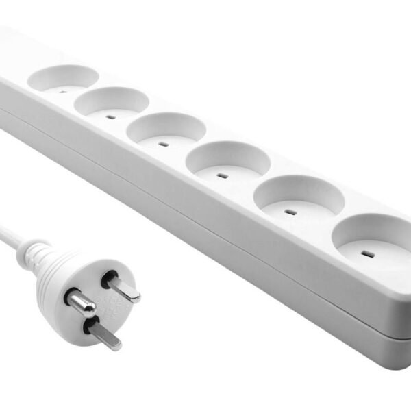 Danish EDB Power Strip 6-way  4M White
