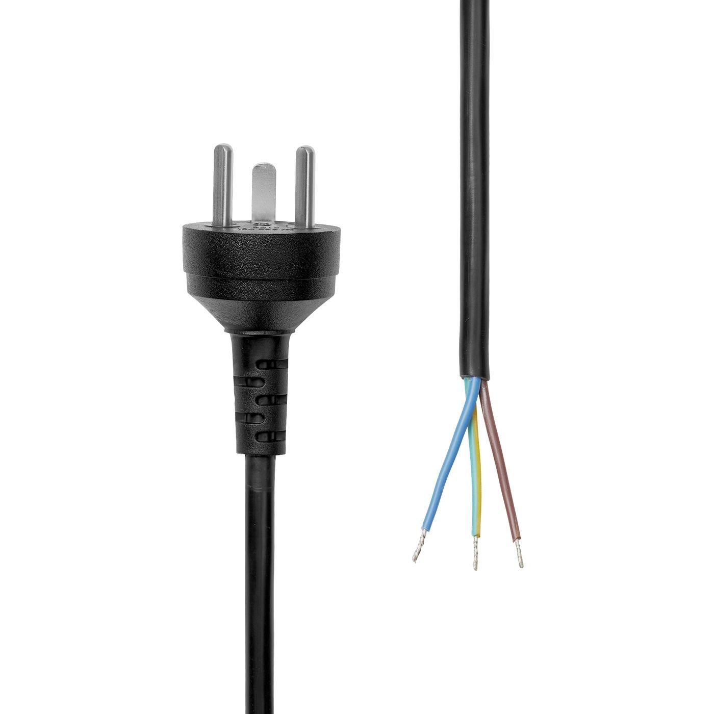 Img_32155672.jpg Power Cord Denmark EDB to Open End 1M Black - Image 1