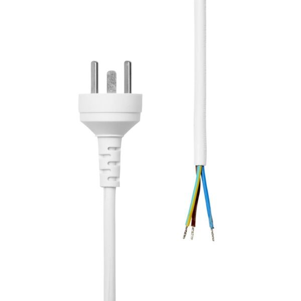 Power Cord Denmark EDB to  Open End 1M White