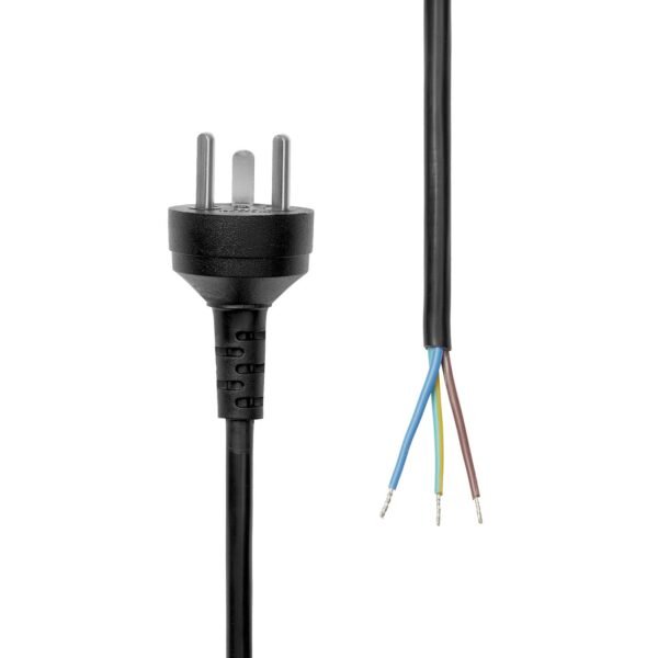 Power Cord Denmark EDB to  Open End 2M Black