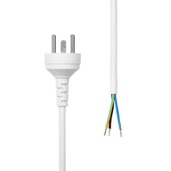 Power Cord Denmark EDB to  Open End 15M White