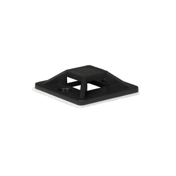 Self Adhesive Cable Clips  25mm x 25mm Black 50pcs in a  bag