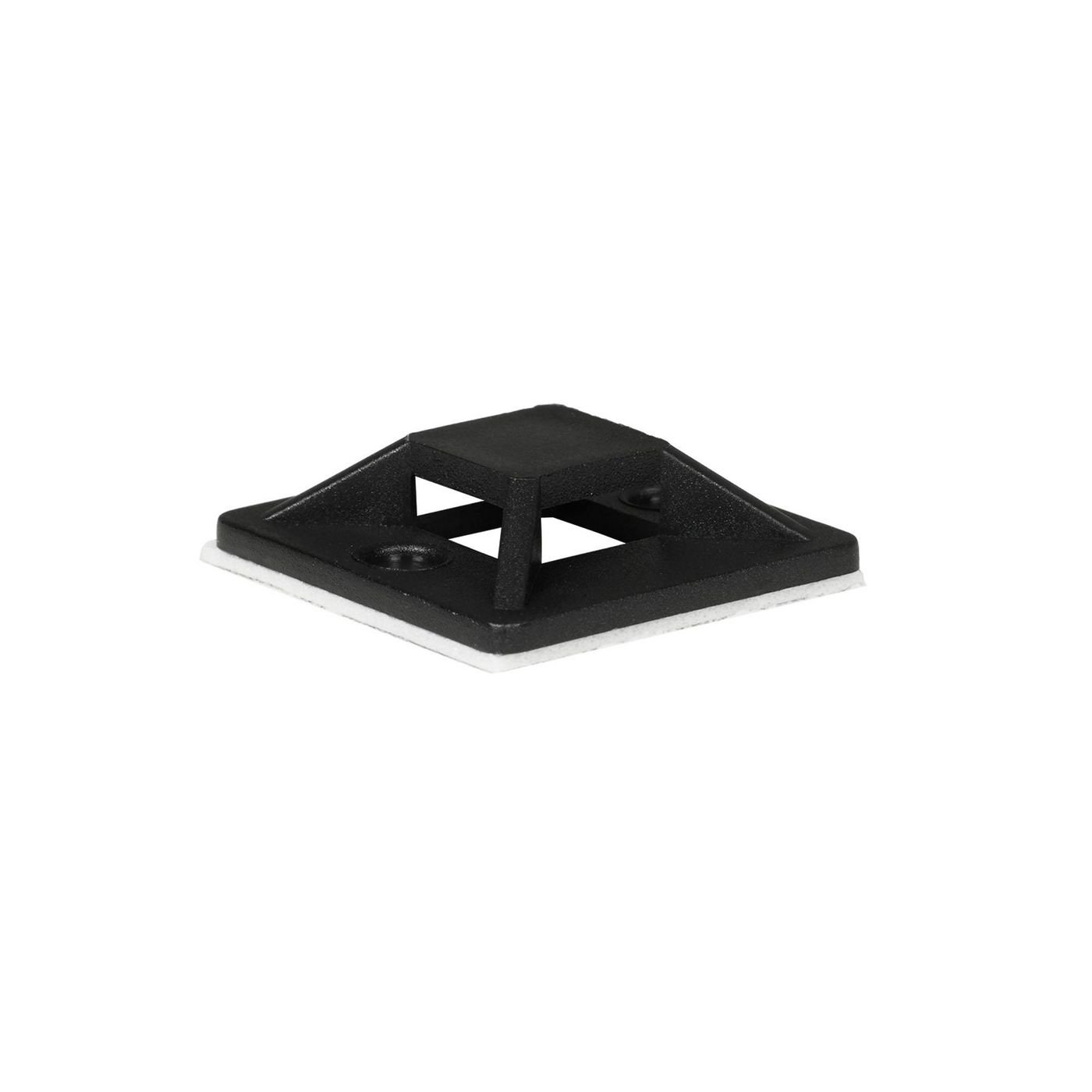 Img_32155963.jpg Self Adhesive Cable Clips 25mm x 25mm Black 50pcs in a bag - Image 1
