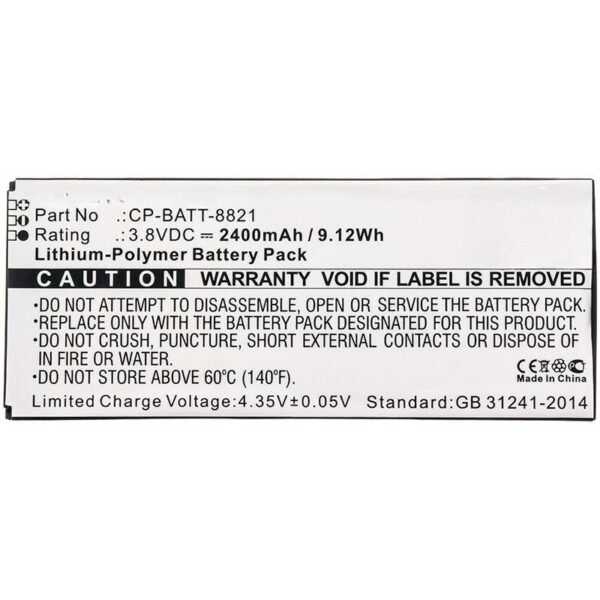 Battery 9.12Wh Li-Pol 3.8V  2400mAh Black for Cordless  Phone 9.12Wh Li-Pol 3.8V 2400mAh Black for Cisco Cordless Phone 8821,