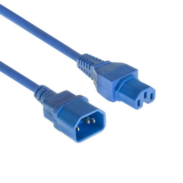 Blue power cable C14 to C15,  1,8M