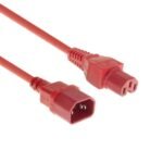 Red power cable C14 to C15,  1,8M