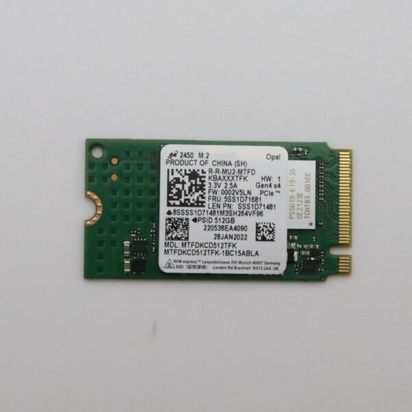 512GB M.2 2242 PCIe 4x4  solid-state drive
