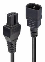 2m C14 to C15 Mains Cable,  lead free