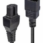 2m C14 to C15 Mains Cable,  lead free