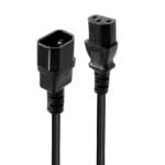 0.5m C14 to C13 Mains  Extension Cable, lead free,  black