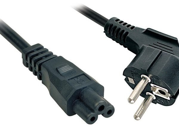 Lindy 3m, CEE 7/7 - IEC 320 C5 Black CEE7/7 C5 coupler