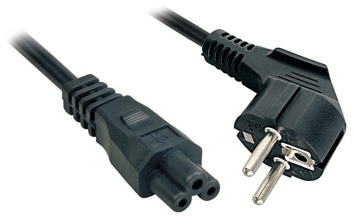 Img_32609068-1 Lindy 3m, CEE 7/7 - IEC 320 C5 Black CEE7/7 C5 coupler - Image 1