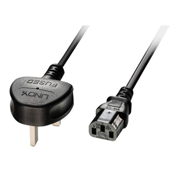 3m UK 3 Pin to C13 Mains  Cable, lead free