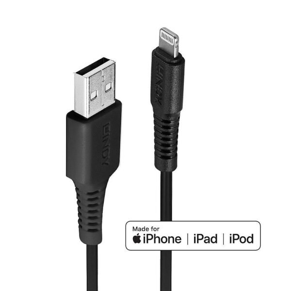 0.5m USB Type A to Lightning  Cable, Black