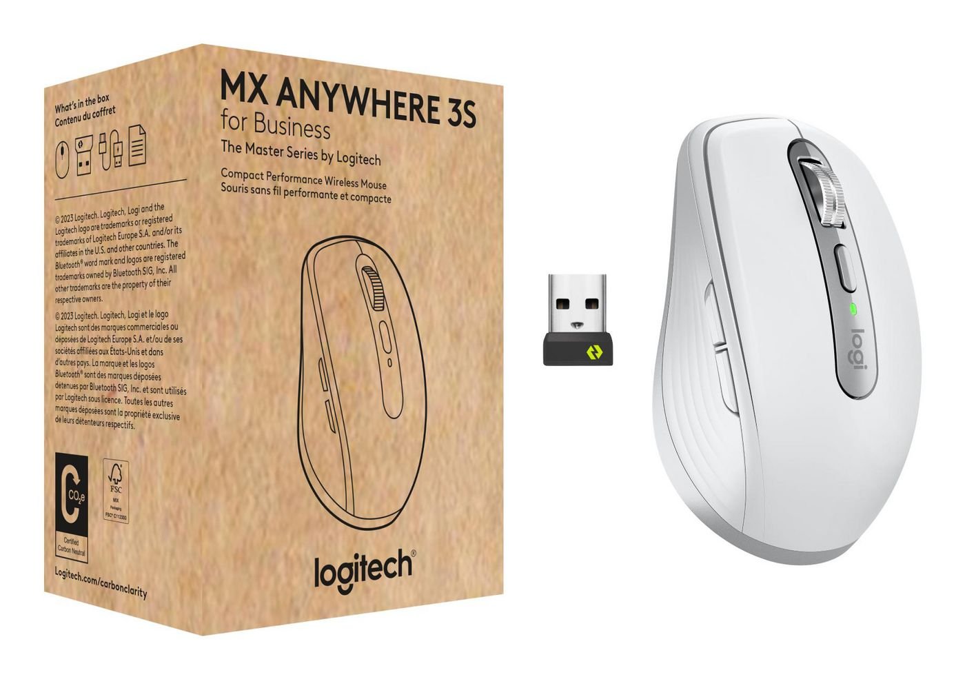 Img_32962035.jpg Mx Anywhere 3S For Business Mouse Right-Hand Rf Wireless + Bluetooth Laser 8000 Dpi - Image 1