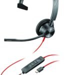 Blackwire 3315 Monaural  Microsoft Teams Certified  USB-C Headset +3.5mm Plug +USB-C/A Adapter