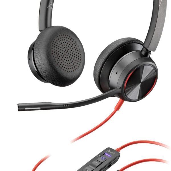 Blackwire 8225 Stereo  Microsoft Teams Certified  USB-C Headset +USB-C/A Adapter