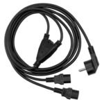 Power Y-Cord 1.8m Black IEC320 3x0,75mm2 - Image 2