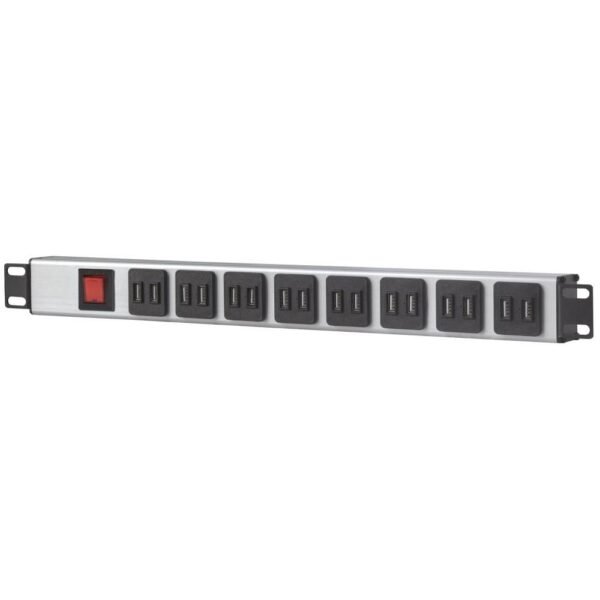 POWER STRIP 19" - 16-PORTS  USB TYPE A - 2.1A