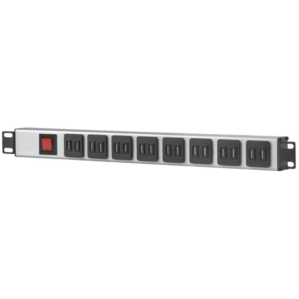 Img_33699967.jpg POWER STRIP 19" - 16-PORTS USB TYPE A - 2.1A - Image 1