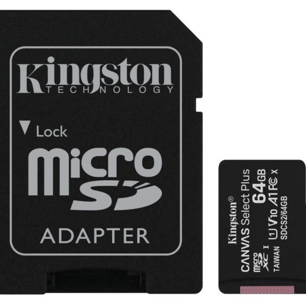 64GB micSDXC Canvas Select  Plus 100R A1 C10 Card + ADP