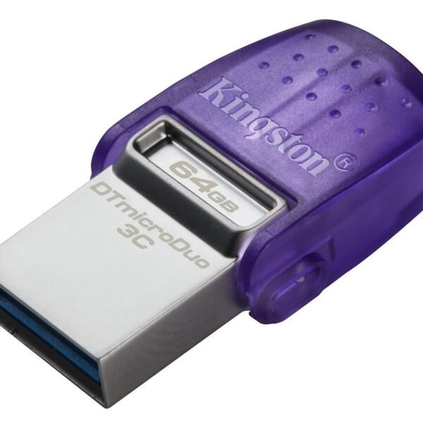 Technology DataTraveler  microDuo 3C USB flash drive  64 GB USB Type-A / USB Type-C 3.2 Gen 1 (3.1 Gen 1) Purple, Stainless steel