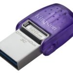 Datatraveler Microduo 3C Usb  Flash Drive 128 Gb Usb Type-A  / Usb Type-C 3.2 Gen 1 (3.1 Gen 1) Stainless Steel, Purple