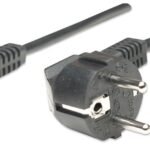 Power Cord/Cable, Euro 2-Pin  (Cee 7/4) Plug To C5 Female  (Cloverleaf/Triangular), 1.8M, 16A, Lifetime Warranty, Polybag