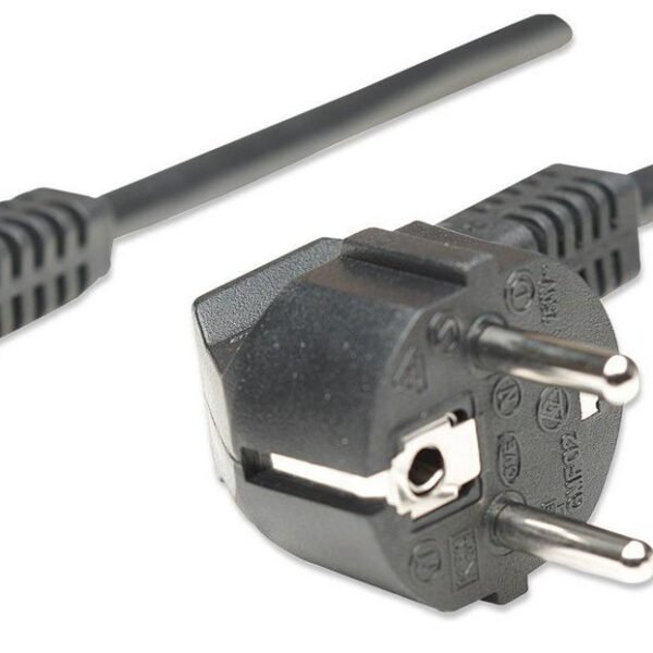 Power Cord/Cable, Euro 2-Pin  (Cee 7/4) Plug To C5 Female  (Cloverleaf/Triangular), 1.8M, 16A, Lifetime Warranty, Polybag