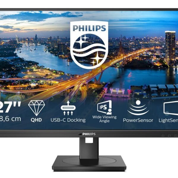 B Line 27" (68.6 cm) LCD  monitor with USB-C, 27,  2560x1440, IPS, Flat, H/A 150 MM USB-C DOCKING DISPLAY, B-LINE